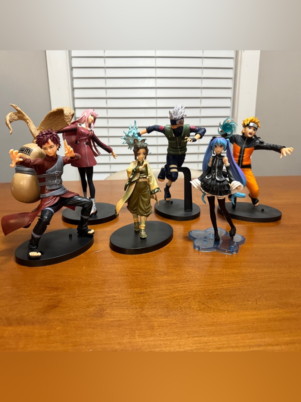 Anime Manga Figures Lot: Naruto, Gaara, Kakash, Demon Slayer, Hatsune Miku, 02
